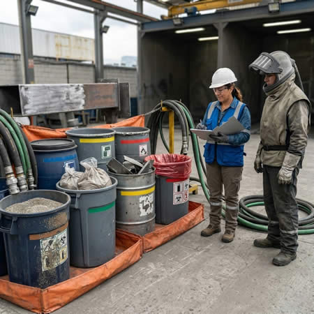 Operaciones de chorro abrasivo alineadas con normas locales para reducir riesgos y fortalecer la responsabilidad ambiental en Bogotá, Colombia. Montajes, Ingeniería y Construcción. MIC SAS.