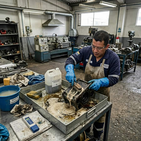 Limpieza química controlada para remover contaminantes, preparar metales y mejorar procesos de recubrimiento en Bogotá, Colombia. Montajes, Ingeniería y Construcción. MIC SAS.