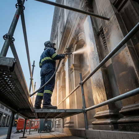 Chorro de arena aplicado con precisión para remover suciedad, pintura vieja y contaminantes en Bogotá, Colombia. Montajes, Ingeniería y Construcción. MIC SAS.