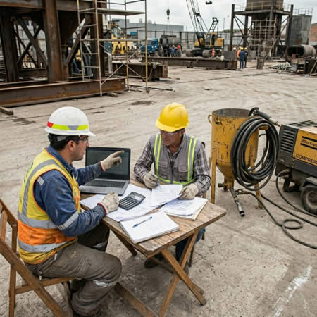 Costo de alquiler o compra de equipo de sandblasting para proyectos industriales bien planificados en Bogotá, Colombia. Montajes, Ingeniería y Construcción. MIC SAS.