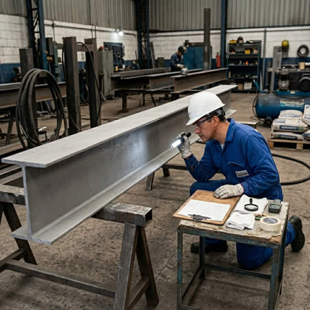 Verificación técnica del chorro abrasivo para confirmar remoción de óxido, polvo y recubrimientos antiguos en Bogotá, Colombia. Montajes, Ingeniería y Construcción. MIC SAS.
