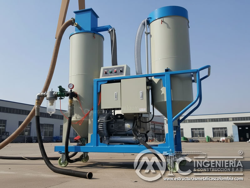 Ciclones separadores de polvo para granallado industrial en Bogotá, Colombia. Montajes, Ingeniería y Construcción. MIC SAS. Ciclones separadores de polvo para granallado industrial en Bogotá, Colombia. Montajes, Ingeniería y Construcción. MIC SAS.