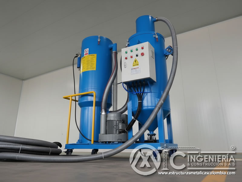 Colectores de polvo con motor y tablero de control para arenado en Bogotá, Colombia. Montajes, Ingeniería y Construcción. MIC SAS. Colectores de polvo con motor y tablero de control para arenado en Bogotá, Colombia. Montajes, Ingeniería y Construcción. MIC SAS.
