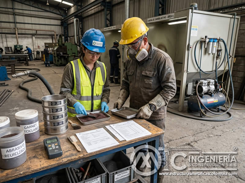 Selección de abrasivo reciclable y sostenible para procesos de sandblasting en Bogotá, Colombia. Montajes, Ingeniería y Construcción. MIC SAS.