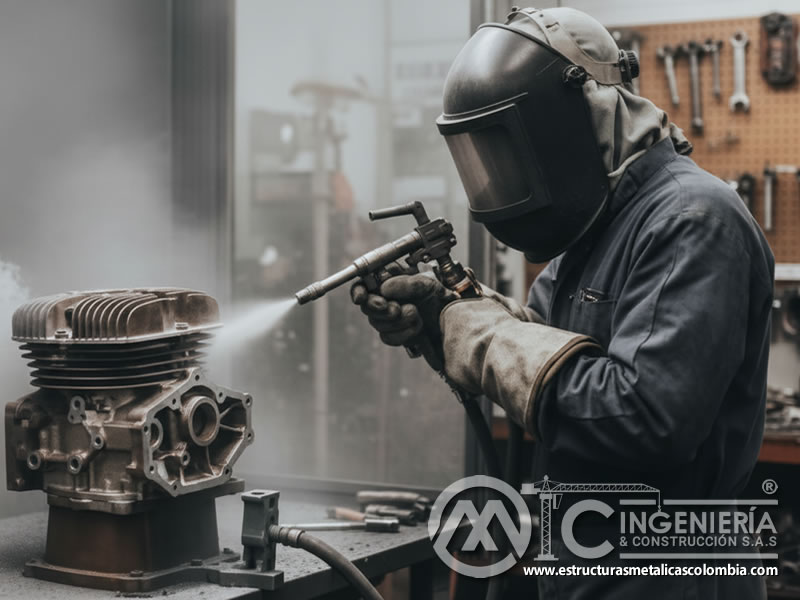 Capacitación en limpieza abrasiva de componentes mecánicos en Bogotá, Colombia. Montajes, Ingeniería y Construcción. MIC SAS. Capacitación en limpieza abrasiva de componentes mecánicos en Bogotá, Colombia. Montajes, Ingeniería y Construcción. MIC SAS.