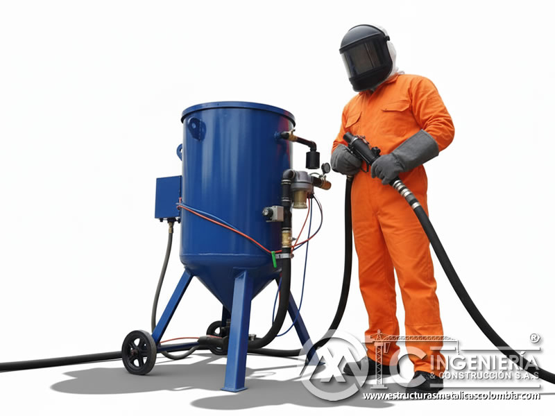Entrenamiento práctico con boquilla y manguera de chorro abrasivo en Bogotá, Colombia. Montajes, Ingeniería y Construcción. MIC SAS. Entrenamiento práctico con boquilla y manguera de chorro abrasivo en Bogotá, Colombia. Montajes, Ingeniería y Construcción. MIC SAS.