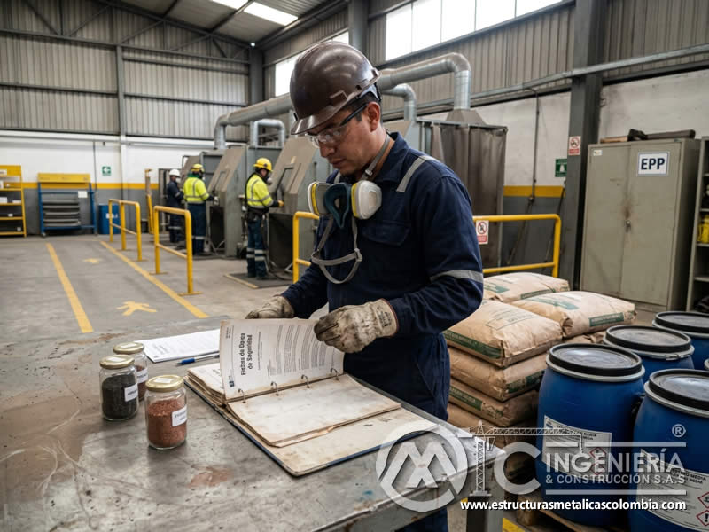 Control de abrasivos tóxicos en samblasteo con posibles metales pesados y manejo seguro en Bogotá, Colombia. Montajes, Ingeniería y Construcción. MIC SAS.
