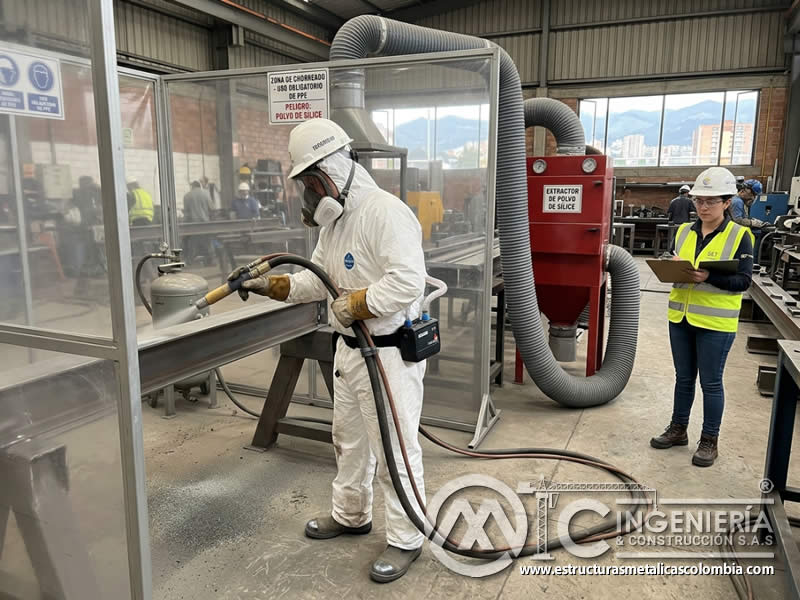 Riesgo por polvo de sílice en sandblasting y exposición respiratoria del trabajador en Bogotá, Colombia. Montajes, Ingeniería y Construcción. MIC SAS.