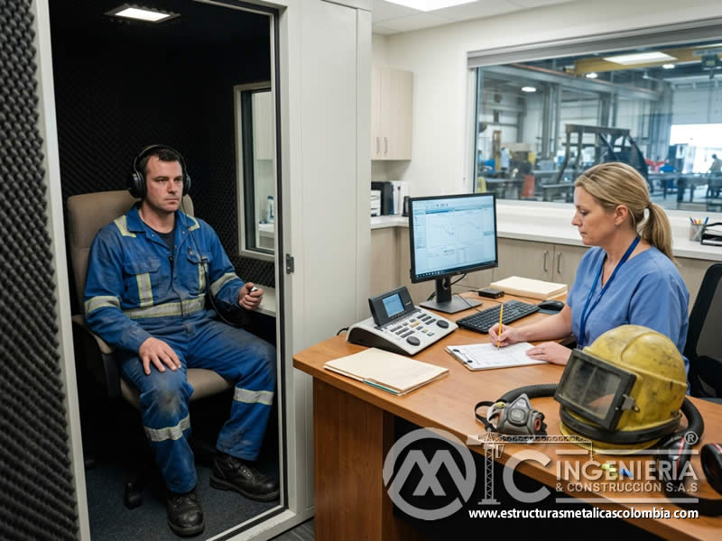 Audiometría laboral para controlar la exposición al ruido en procesos de arenado en Bogotá, Colombia. Montajes, Ingeniería y Construcción. MIC SAS.