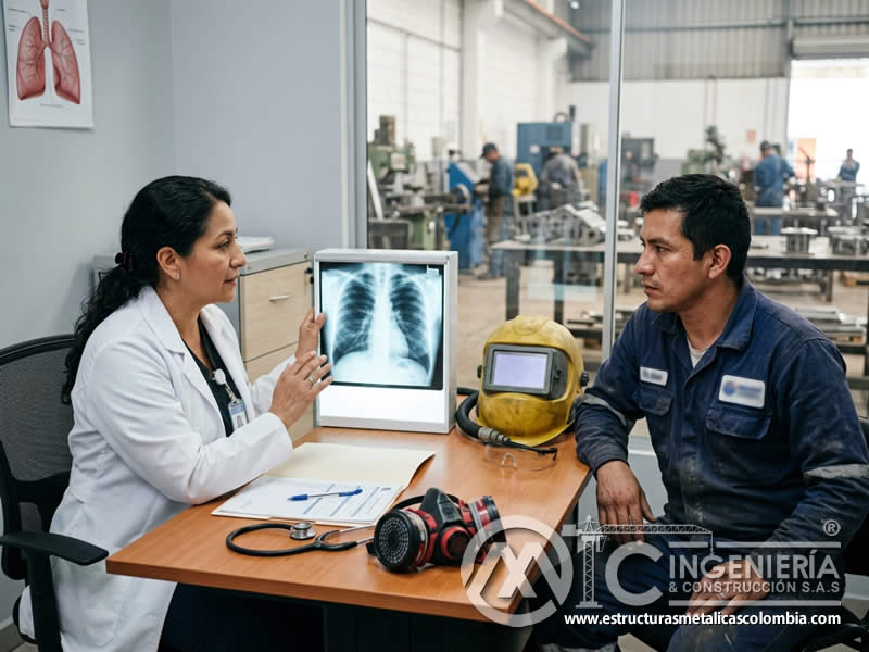 Monitoreo pulmonar para prevenir daños respiratorios por polvo abrasivo en Bogotá, Colombia. Montajes, Ingeniería y Construcción. MIC SAS.
