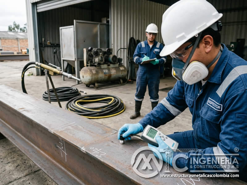 Medición de punto de rocío para chorro de arena y preparación segura en Bogotá, Colombia. Montajes, Ingeniería y Construcción. MIC SAS.