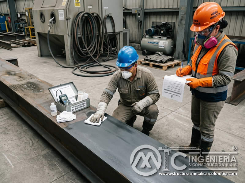 Eliminación de polvo, grasa y sales antes del sandblasting para mejorar adherencia en Bogotá, Colombia. Montajes, Ingeniería y Construcción. MIC SAS. Eliminación de polvo, grasa y sales antes del sandblasting para mejorar adherencia en Bogotá, Colombia. Montajes, Ingeniería y Construcción. MIC SAS.