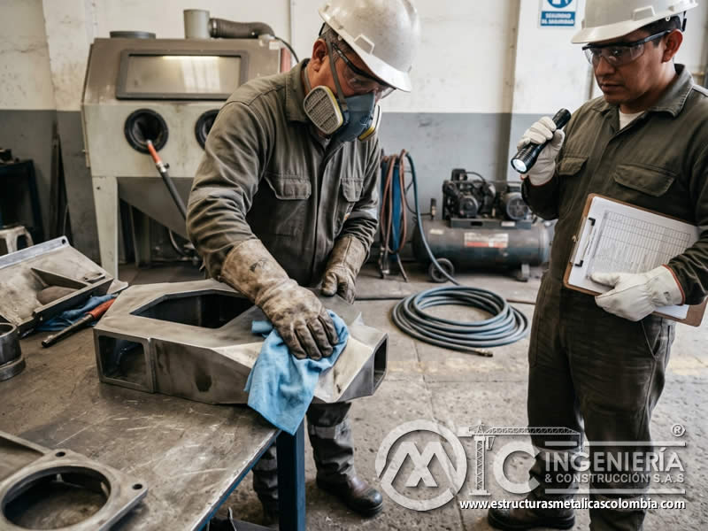 Limpieza manual de superficie sensible antes del arenado para evitar daños en Bogotá, Colombia. Montajes, Ingeniería y Construcción. MIC SAS. Limpieza manual de superficie sensible antes del arenado para evitar daños en Bogotá, Colombia. Montajes, Ingeniería y Construcción. MIC SAS.