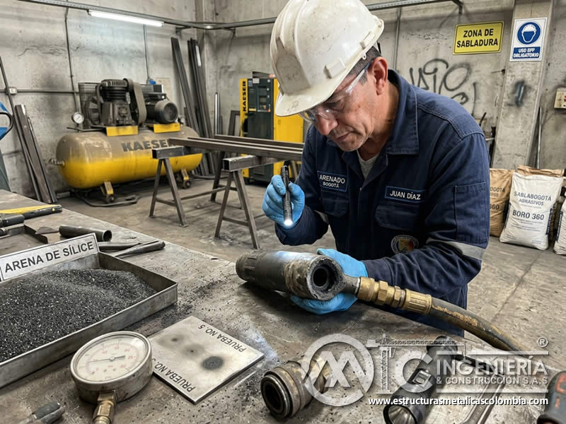 Boquilla de carburo de boro para arenado de alta durabilidad en Bogotá, Colombia. Montajes, Ingeniería y Construcción. MIC SAS.