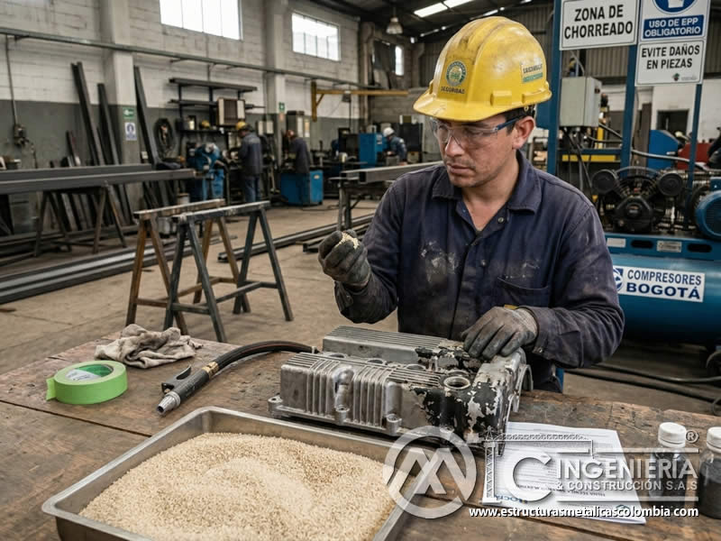 Abrasivo plástico para sandblasting en piezas delicadas en Bogotá, Colombia. Montajes, Ingeniería y Construcción. MIC SAS. Abrasivo plástico para sandblasting en piezas delicadas en Bogotá, Colombia. Montajes, Ingeniería y Construcción. MIC SAS.