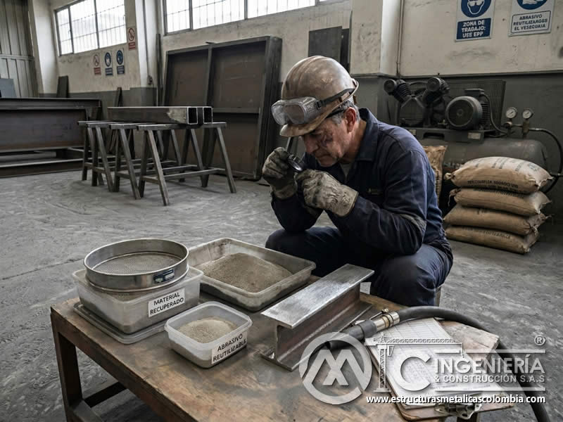 Reutilización de abrasivo y costo operativo en sandblasting en Bogotá, Colombia. Montajes, Ingeniería y Construcción. MIC SAS. Reutilización de abrasivo y costo operativo en sandblasting en Bogotá, Colombia. Montajes, Ingeniería y Construcción. MIC SAS.