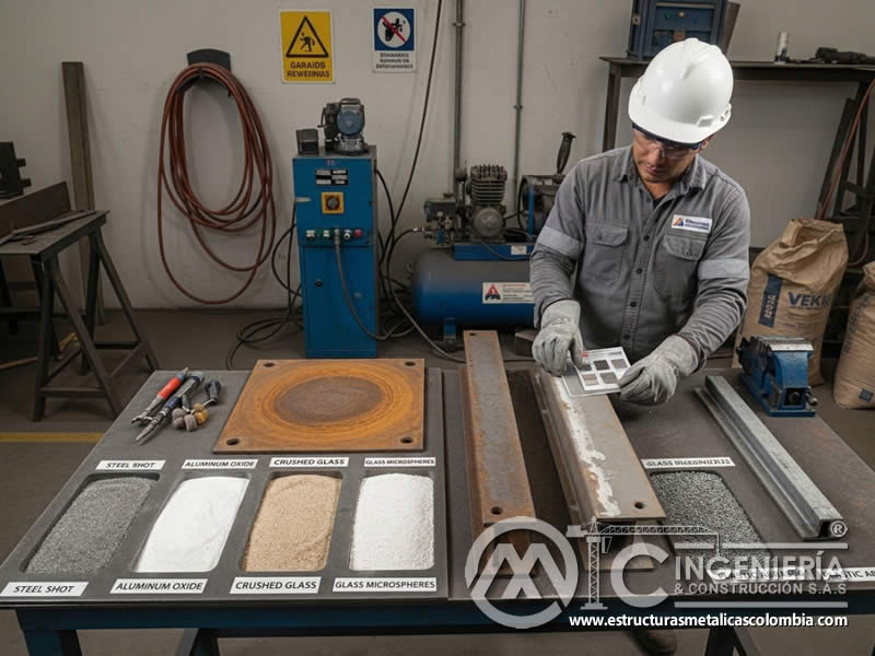 Selección de abrasivo según el tipo de superficie metálica para sandblasting en Bogotá, Colombia. Montajes, Ingeniería y Construcción. MIC SAS. Selección de abrasivo según el tipo de superficie metálica para sandblasting en Bogotá, Colombia. Montajes, Ingeniería y Construcción. MIC SAS.