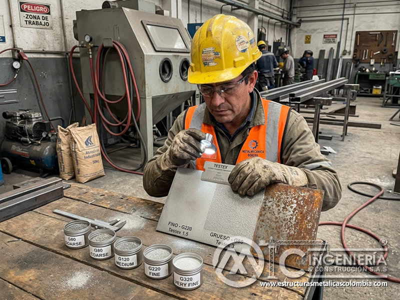 Tamaño de grano para controlar rugosidad en sandblasting en Bogotá, Colombia. Montajes, Ingeniería y Construcción. MIC SAS. Tamaño de grano para controlar rugosidad en sandblasting en Bogotá, Colombia. Montajes, Ingeniería y Construcción. MIC SAS.