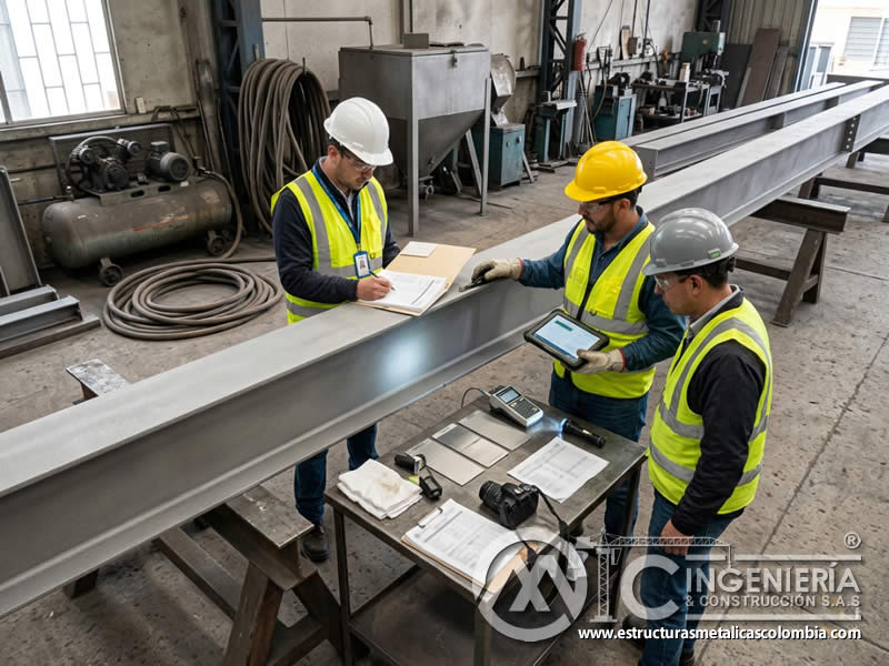 Aprobación final de especificaciones de sandblasting en Bogotá, Colombia. Montajes, Ingeniería y Construcción. MIC SAS.