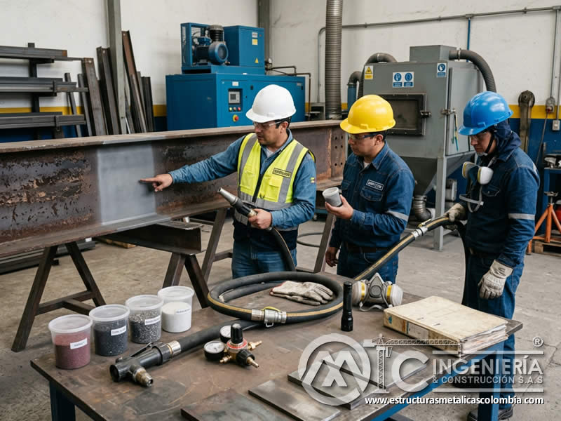 Viabilidad de equipos y materiales de sandblasting en Bogotá, Colombia. Montajes, Ingeniería y Construcción. MIC SAS.