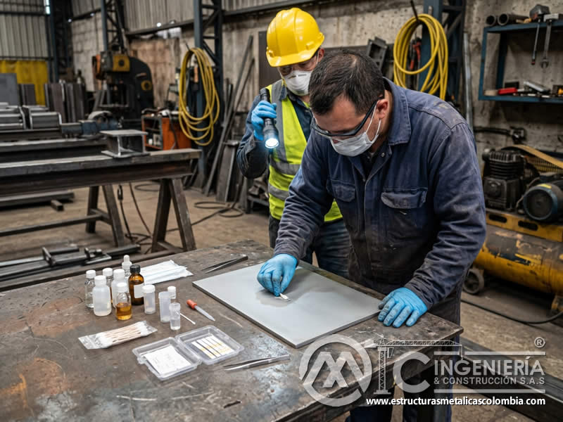 Kit de prueba de contaminantes tras sandblasting en Bogotá, Colombia. Montajes, Ingeniería y Construcción. MIC SAS.