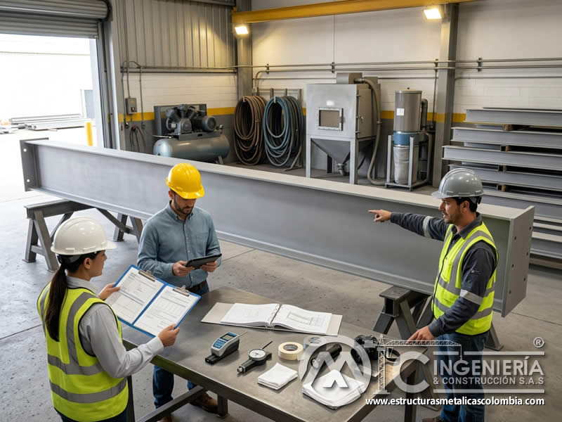 Aprobación final de documentación de sandblasting en Bogotá, Colombia. Montajes, Ingeniería y Construcción. MIC SAS.