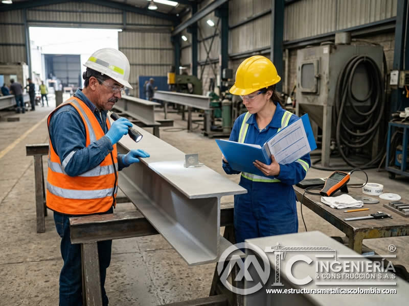 Conformidad de sandblasting con especificaciones en Bogotá, Colombia. Montajes, Ingeniería y Construcción. MIC SAS.