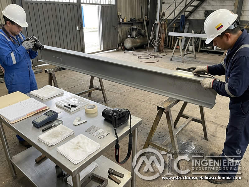 Métodos de inspección y resultados de sandblasting en Bogotá, Colombia. Montajes, Ingeniería y Construcción. MIC SAS.