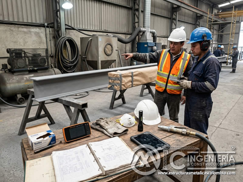 Procedimientos de sandblasting documentados en Bogotá, Colombia. Montajes, Ingeniería y Construcción. MIC SAS.