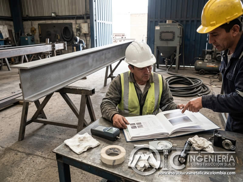 Reporte de calidad con resultados de sandblasting en Bogotá, Colombia. Montajes, Ingeniería y Construcción. MIC SAS.