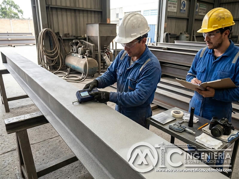 Resultados de rugosidad documentados tras sandblasting en Bogotá, Colombia. Montajes, Ingeniería y Construcción. MIC SAS.