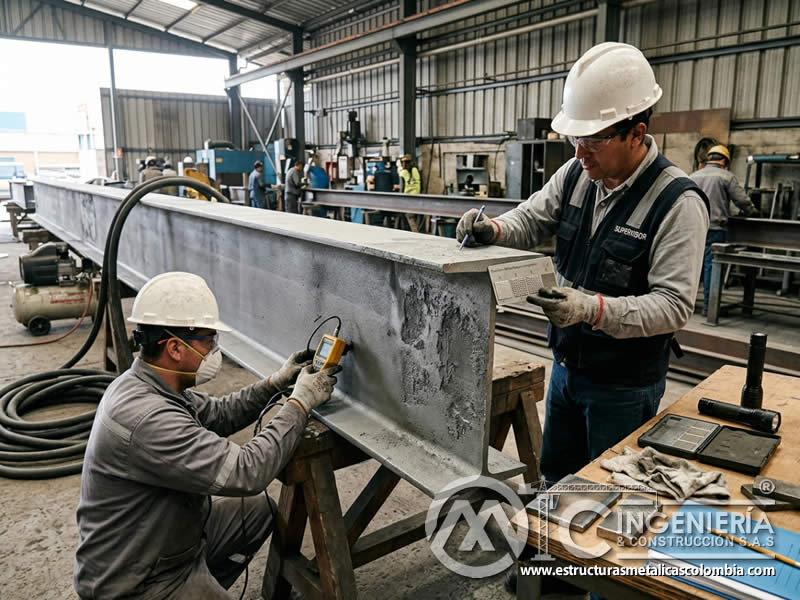 Desgaste irregular y rugosidad de sandblasting en Bogotá, Colombia. Montajes, Ingeniería y Construcción. MIC SAS.