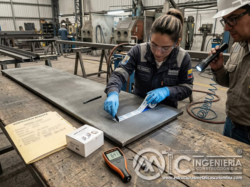 Réplica de cinta para perfil de anclaje en sandblasting en Bogotá, Colombia. Montajes, Ingeniería y Construcción. MIC SAS.