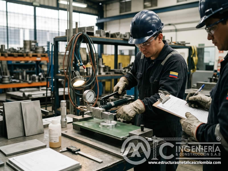 Cizallamiento de adherencia de recubrimiento tras sandblasting en Bogotá, Colombia. Montajes, Ingeniería y Construcción. MIC SAS.