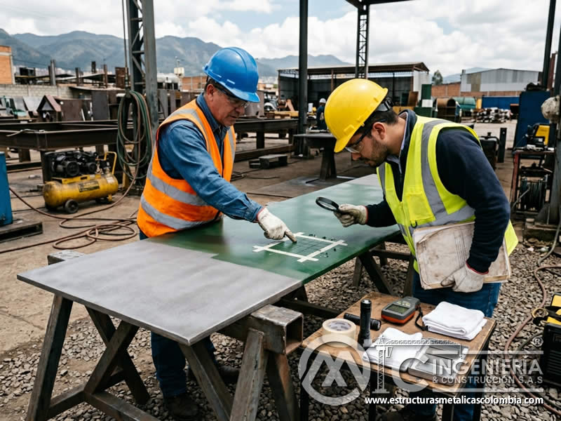 Criterio de aceptación de adherencia tras sandblasting en Bogotá, Colombia. Montajes, Ingeniería y Construcción. MIC SAS.