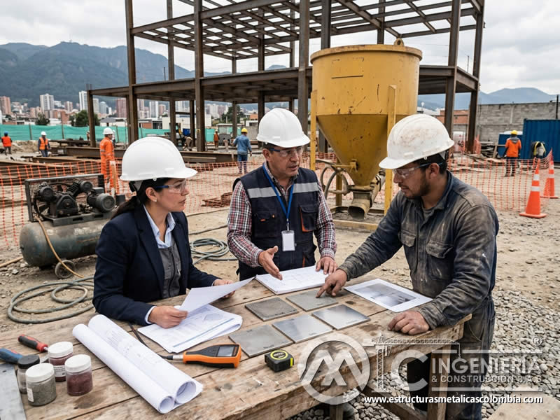 Elección de acabado de sandblasting según cliente en Bogotá, Colombia. Montajes, Ingeniería y Construcción. MIC SAS.