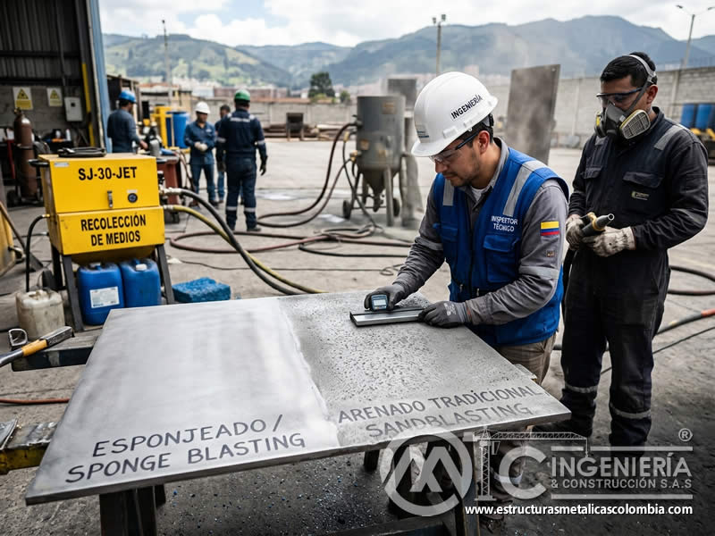 Comparación de chorro de esponja y sandblasting en Bogotá, Colombia. Montajes, Ingeniería y Construcción. MIC SAS. Comparación de chorro de esponja y sandblasting en Bogotá, Colombia. Montajes, Ingeniería y Construcción. MIC SAS.
