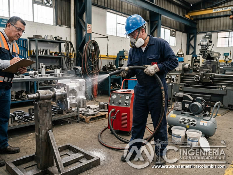 Impacto de esponja en limpieza de pintura sobre metal en Bogotá, Colombia. Montajes, Ingeniería y Construcción. MIC SAS. Impacto de esponja en limpieza de pintura sobre metal en Bogotá, Colombia. Montajes, Ingeniería y Construcción. MIC SAS.
