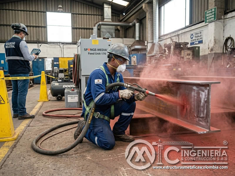 Reducción de polvo con chorro de esponja industrial en Bogotá, Colombia. Montajes, Ingeniería y Construcción. MIC SAS. Reducción de polvo con chorro de esponja industrial en Bogotá, Colombia. Montajes, Ingeniería y Construcción. MIC SAS.