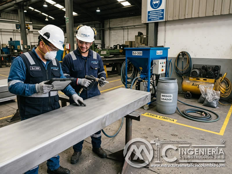 Resultado de chorro de esponja con limpieza controlada en Bogotá, Colombia. Montajes, Ingeniería y Construcción. MIC SAS. Resultado de chorro de esponja con limpieza controlada en Bogotá, Colombia. Montajes, Ingeniería y Construcción. MIC SAS.