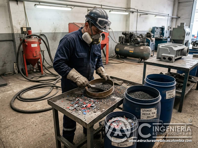 Separación de contaminantes en chorro de esponja en Bogotá, Colombia. Montajes, Ingeniería y Construcción. MIC SAS. Separación de contaminantes en chorro de esponja en Bogotá, Colombia. Montajes, Ingeniería y Construcción. MIC SAS.