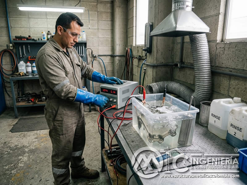 Control de voltaje en electro cleaning seguro en Bogotá, Colombia. Montajes, Ingeniería y Construcción. MIC SAS.