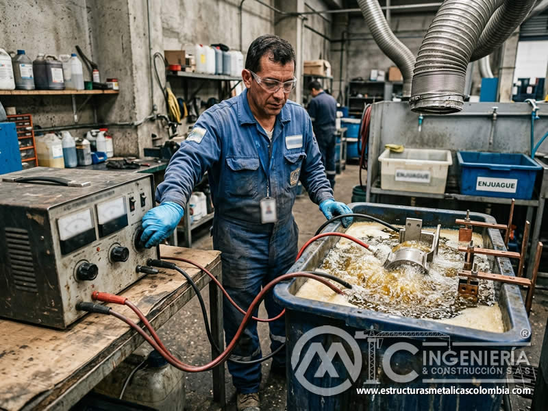 Fuente de corriente para electro cleaning industrial en Bogotá, Colombia. Montajes, Ingeniería y Construcción. MIC SAS.