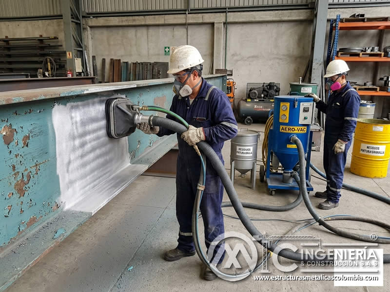 Remoción de pintura con granallado sin polvo en Bogotá, Colombia. Montajes, Ingeniería y Construcción. MIC SAS. Remoción de pintura con granallado sin polvo en Bogotá, Colombia. Montajes, Ingeniería y Construcción. MIC SAS.