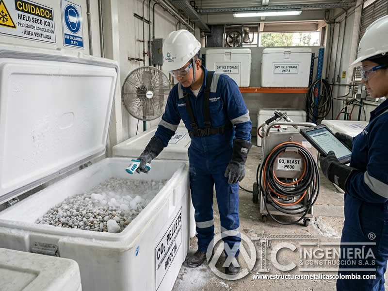 Almacenamiento de hielo seco para dry ice blasting en Bogotá, Colombia. Montajes, Ingeniería y Construcción. MIC SAS. Almacenamiento de hielo seco para dry ice blasting en Bogotá, Colombia. Montajes, Ingeniería y Construcción. MIC SAS.