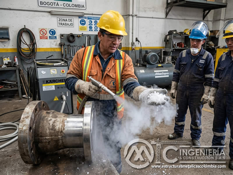 Propiedades del hielo seco en limpieza abrasiva en Bogotá, Colombia. Montajes, Ingeniería y Construcción. MIC SAS. Propiedades del hielo seco en limpieza abrasiva en Bogotá, Colombia. Montajes, Ingeniería y Construcción. MIC SAS.