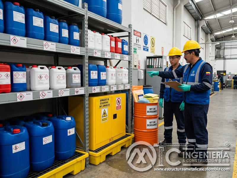 Almacenamiento de productos químicos de limpieza en Bogotá, Colombia. Montajes, Ingeniería y Construcción. MIC SAS. Almacenamiento de productos químicos de limpieza en Bogotá, Colombia. Montajes, Ingeniería y Construcción. MIC SAS.
