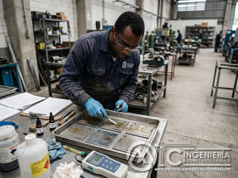 Compatibilidad química con superficie metálica en Bogotá, Colombia. Montajes, Ingeniería y Construcción. MIC SAS. Compatibilidad química con superficie metálica en Bogotá, Colombia. Montajes, Ingeniería y Construcción. MIC SAS.