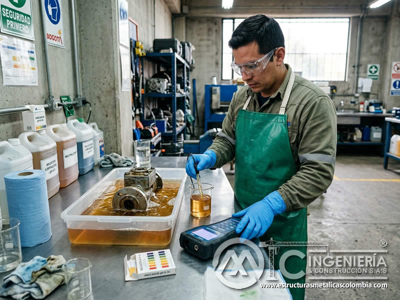 Control de pH en solución química de limpieza en Bogotá, Colombia. Montajes, Ingeniería y Construcción. MIC SAS. Control de pH en solución química de limpieza en Bogotá, Colombia. Montajes, Ingeniería y Construcción. MIC SAS.