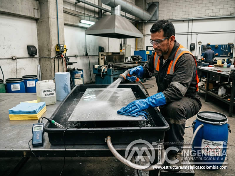 Enjuague de superficie después de limpieza química en Bogotá, Colombia. Montajes, Ingeniería y Construcción. MIC SAS. Enjuague de superficie después de limpieza química en Bogotá, Colombia. Montajes, Ingeniería y Construcción. MIC SAS.